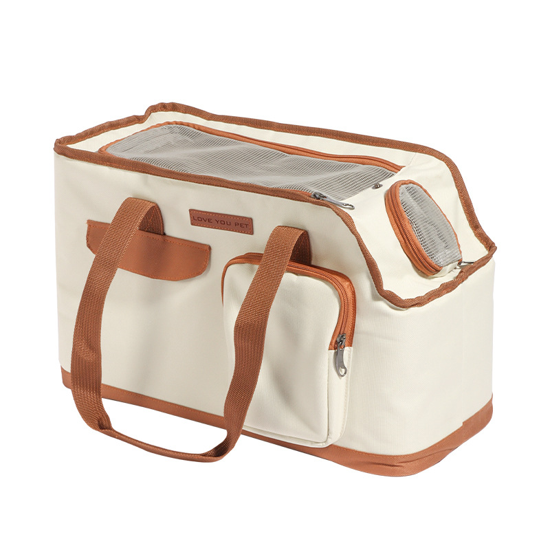 JH-C002 portable pet travel carrier bag, white background main product photo for small cat puppy outdoor transport