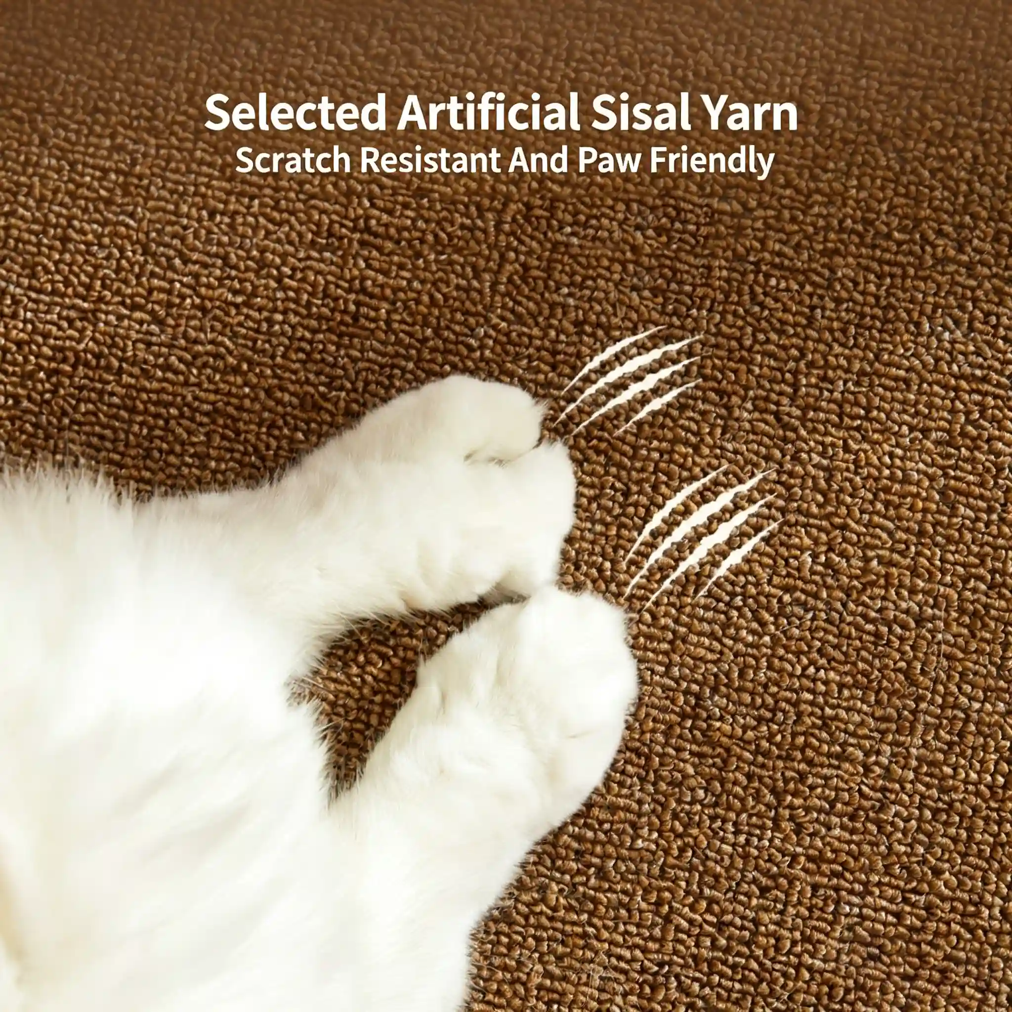 JH-C003 selected artificial sisal yarn mat, paw friendly scratch resistant material close shot