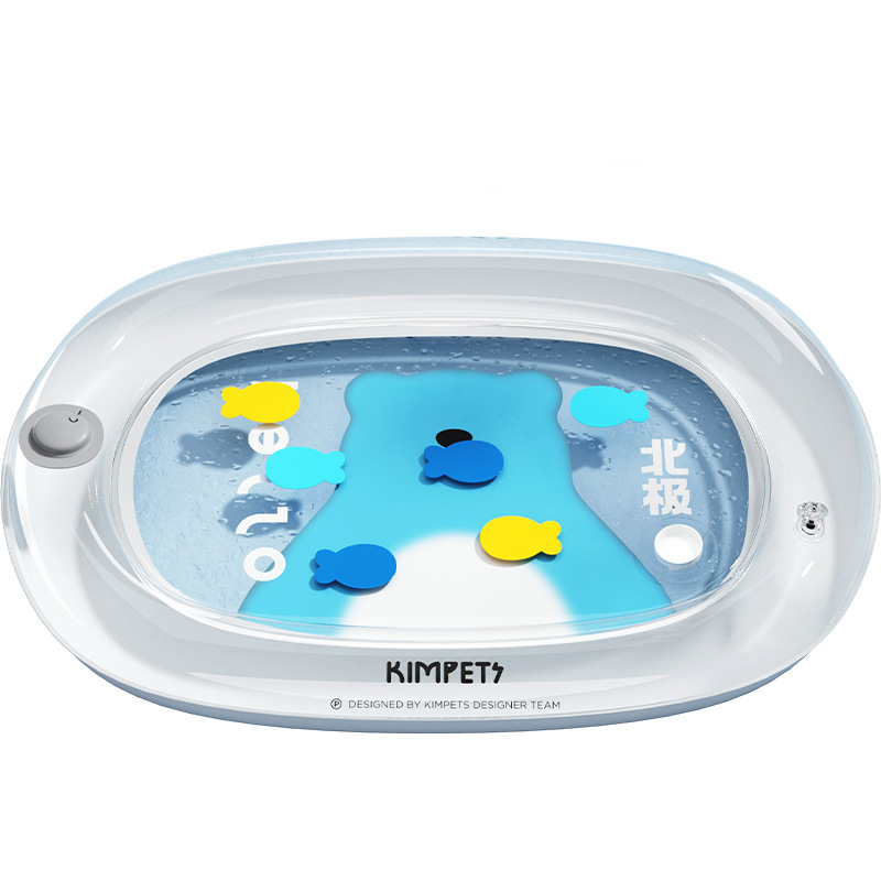 JH-C004 press inflate pet cooling mat, transparent air cushion cat bed white background main product picture