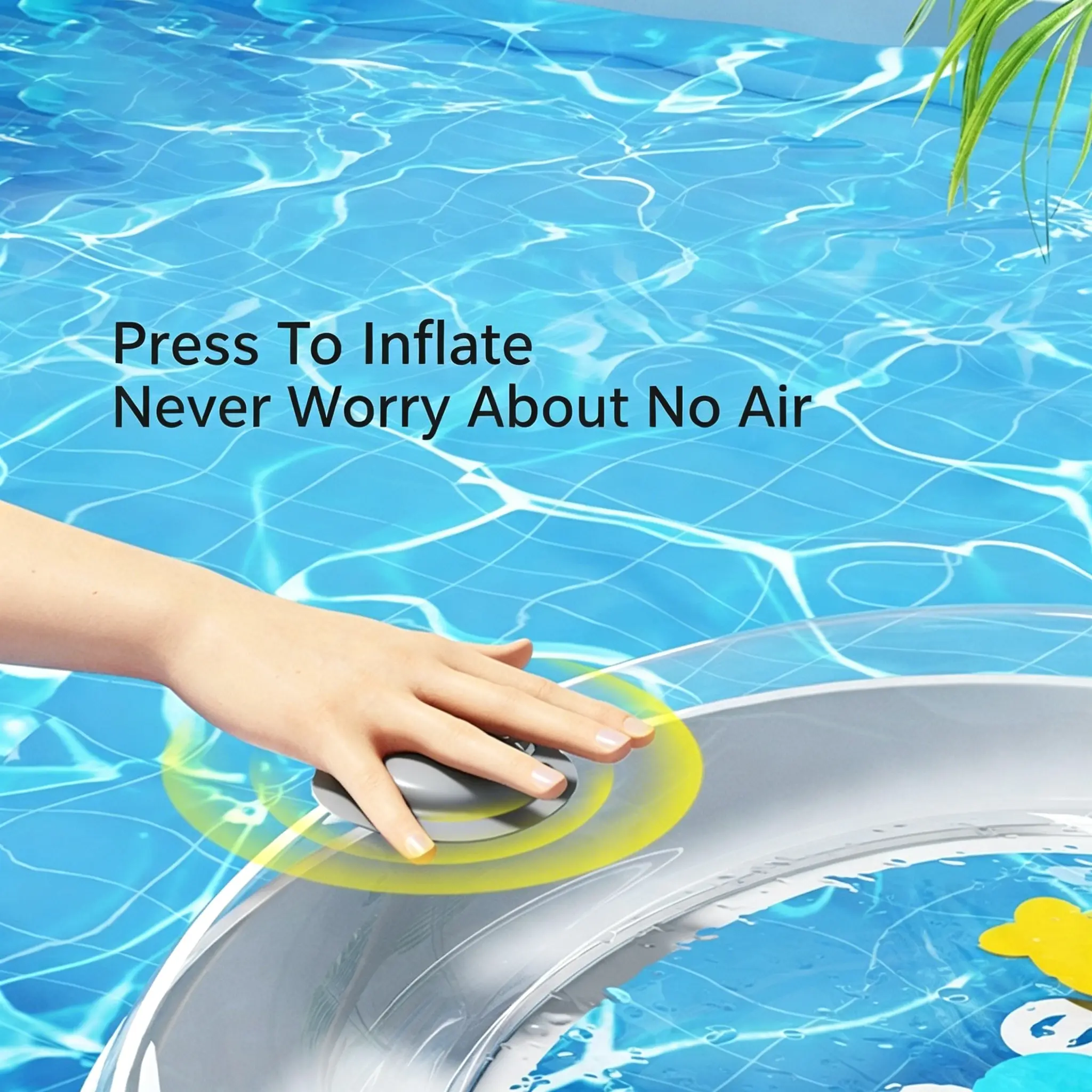JH-C004 one press quick inflation pet ice mat, easy inflate operation demonstration picture for summer cat cooling