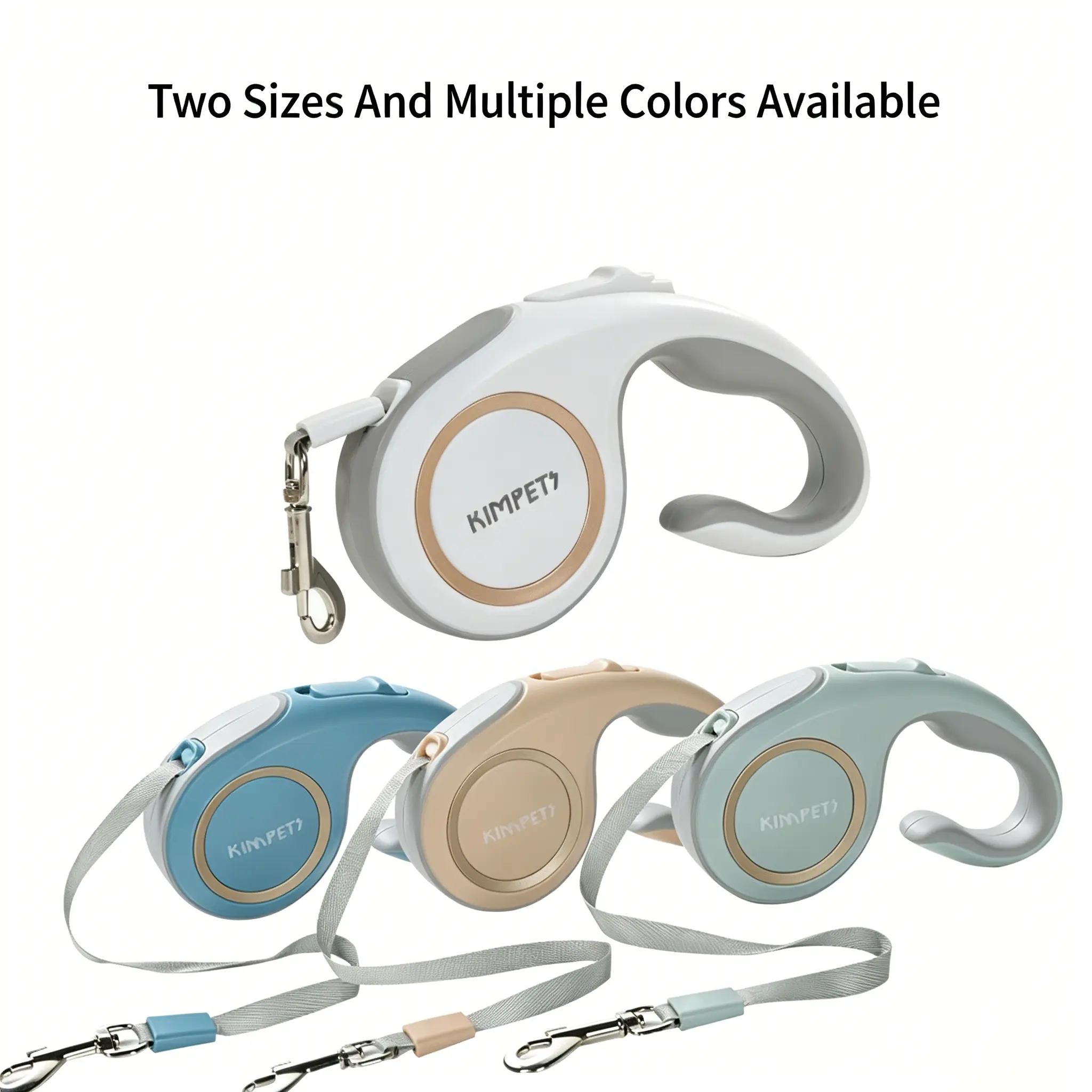JH-D001 retractable dog leash available in two sizes and multiple pastel colors collection