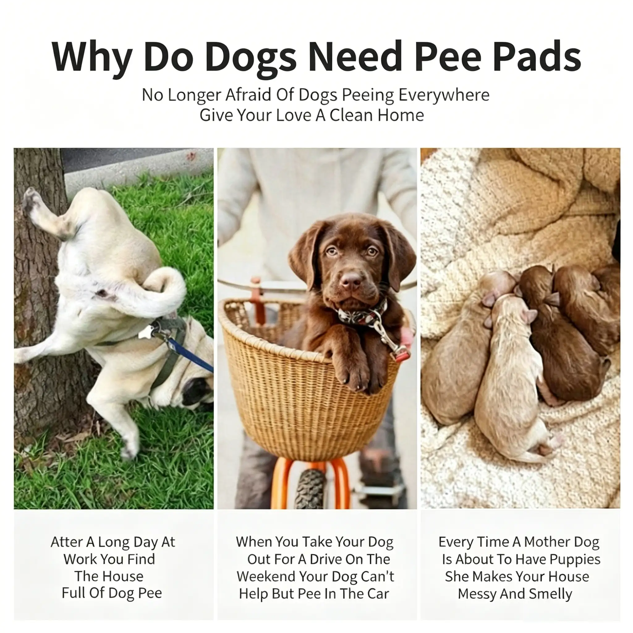 JH-S001 multi scenario applicable pet pee pads for outdoor travel, home puppy birth and daily toilet training