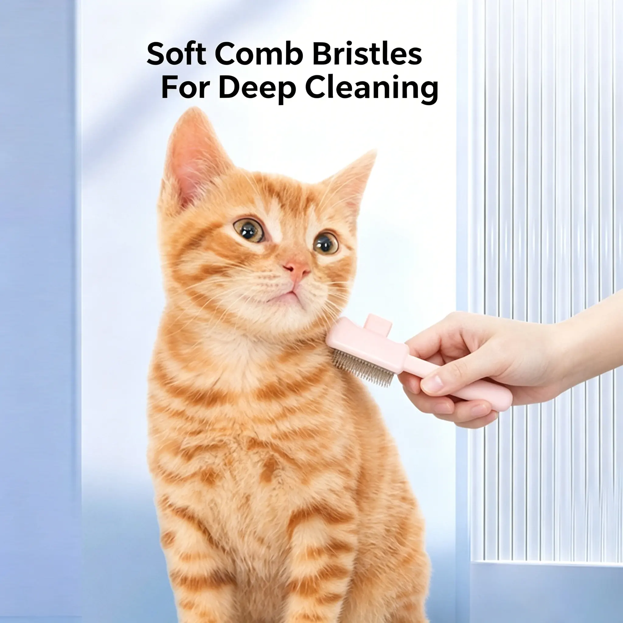 One-button Self-Clean Pet Grooming Brush