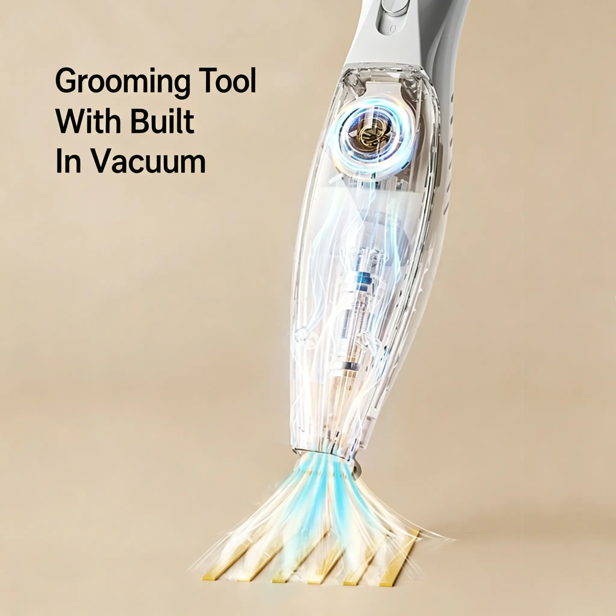 JH-S004 integrated grooming and vacuum design, airflow suction channel internal structure diagram