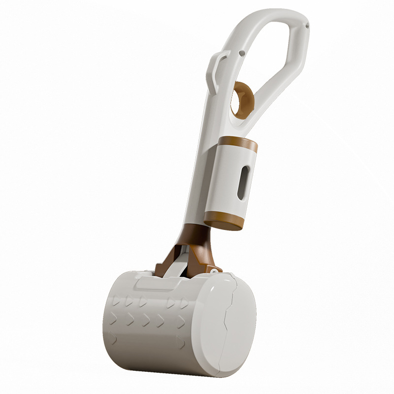 JH-S005 all-in-one portable dog poop pick up tool, off-white version white background main product photo
