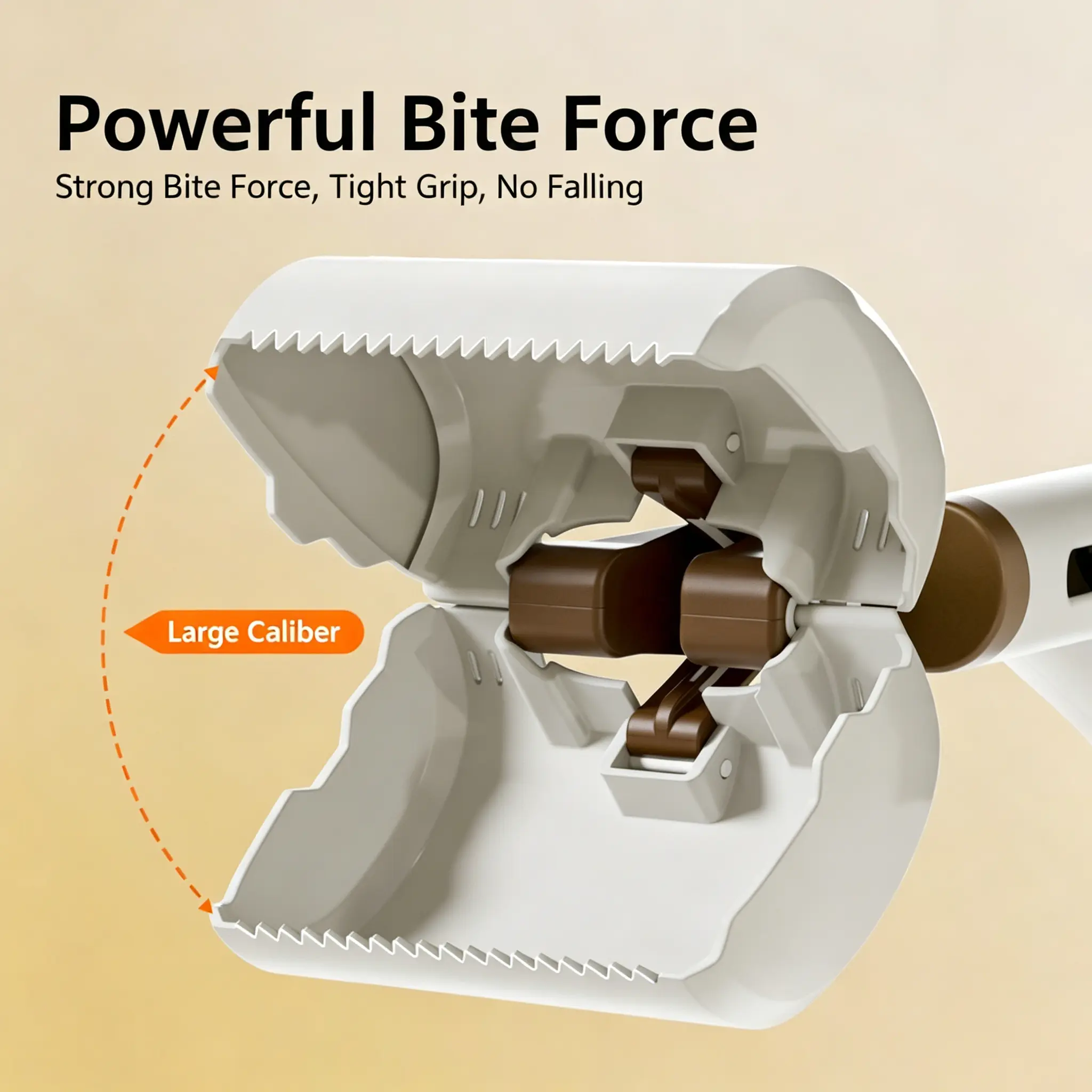 JH-S005 serrated wide caliber jaw with strong clamping force anti-drop structure close-up