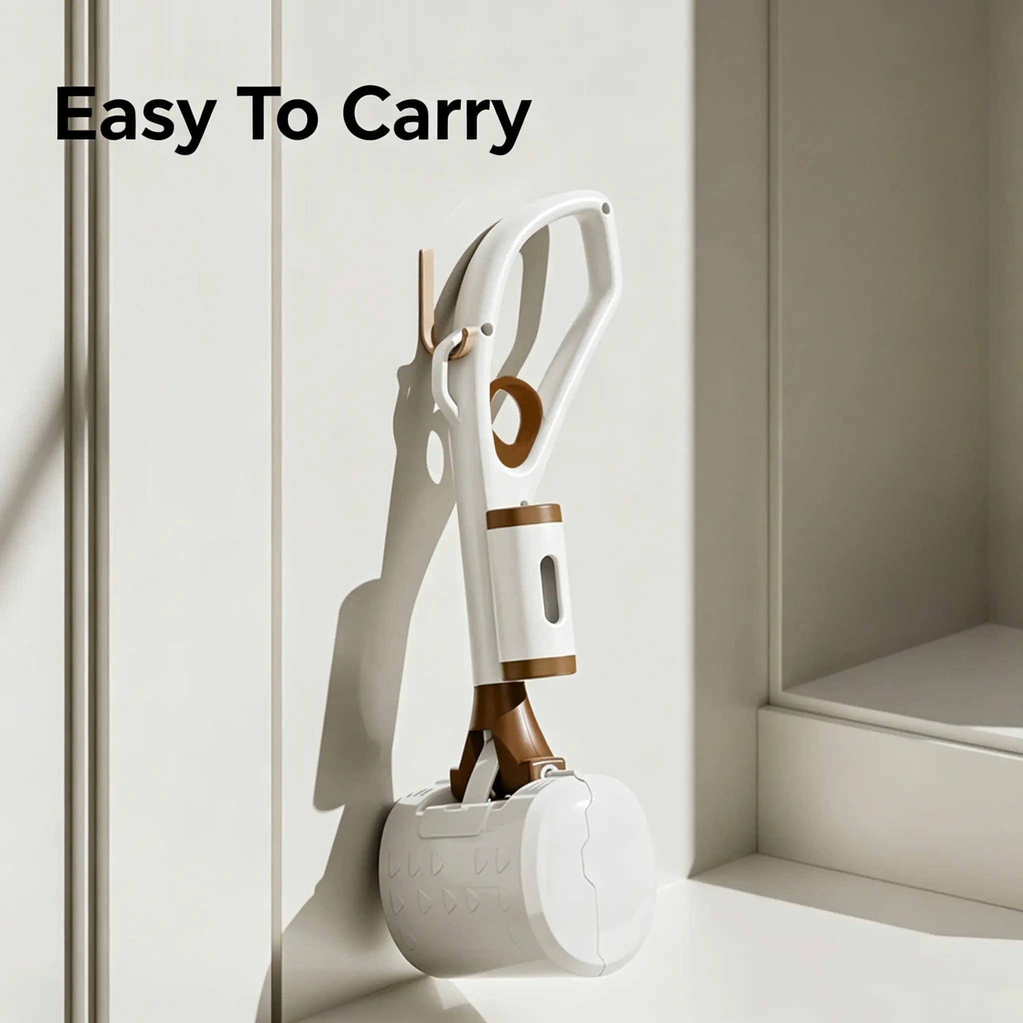 JH-S005 top carabiner hook design for hanging storage, space saving portable pet waste picker
