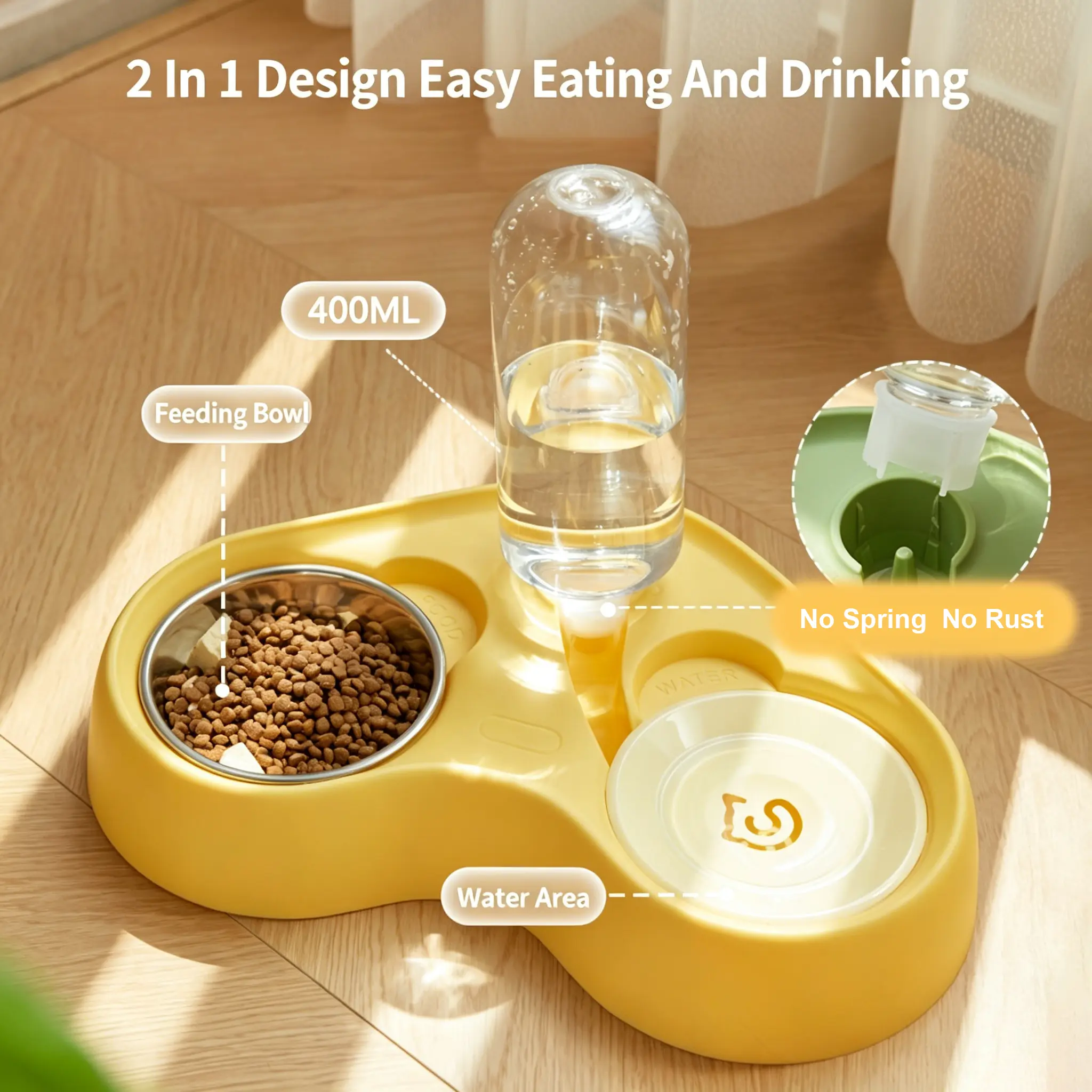 2 in 1 Pet Feeder Bowl