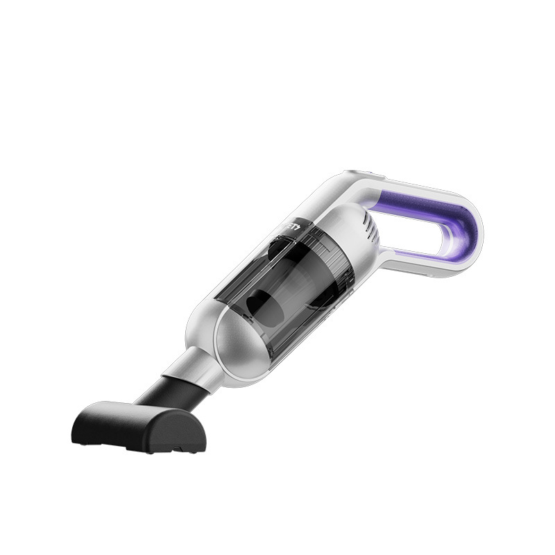 JH-S002 cordless handheld pet hair vacuum cleaner silver purple version studio main product shot white background